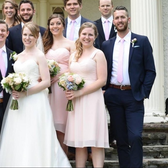 LIKE NEW Bill Levkoff Chiffon Bridesmaids Dress - Picture 5 of 6